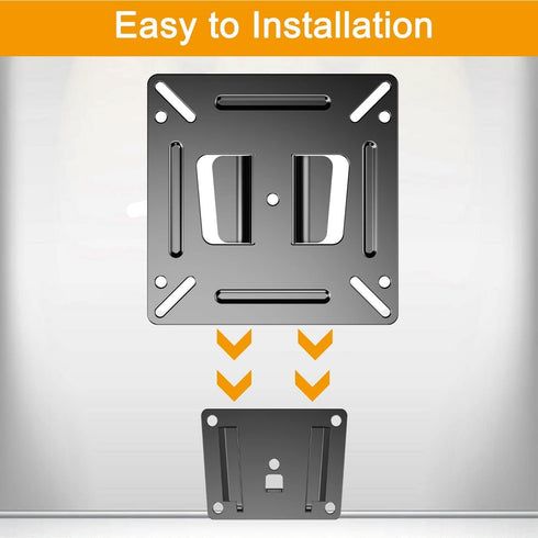 Monitor Wall Mount for Most 14-24" TVs, Universal Small TV Bracket, Fixed RV Mount, Max Load 33lbs, VESA up to 100x100mm