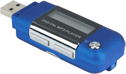 Kqcibz Mp3 4GB 500179214A1 Player U Disk Music Player Supports Replaceable AAA Battery, Recording (Blue)