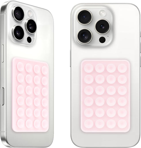 QxbBox 2Pack Silicone Suction Phone Case Mount, Suction Cup with Strong Suction Power,