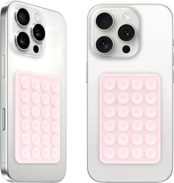 QxbBox 2Pack Silicone Suction Phone Case Mount, Suction Cup with Strong Suction Power,