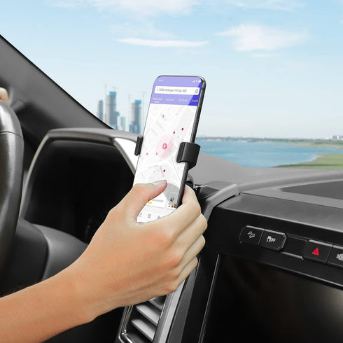 F150 Dash Phone Mount Holder, 360° Dashboard Mobile Cell Phone Holder for Ford F150 2015-2020 Black