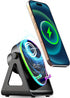 Hounyoln 5 in 1 Induction Bluetooth Speaker with Phone Stand, 1800mAh RGB Lighting