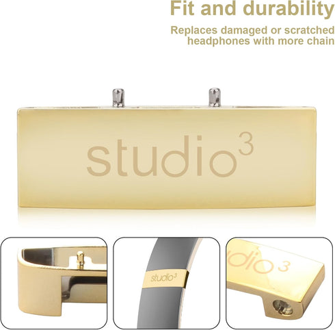 Studio 3 Hinge Headband Connector Replacement, Metal Repair Parts for Beats Studio 3.0 Wireless Over-Ear Headphones