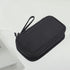 Electronics Organizer Travel Bag, Small Waterproof Accessories Pouch for Charger, Phone, USB, Black, Medium