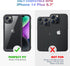 Diaclara Full Body Rugged Case for iPhone 14 Plus, with Built-in Touch Sensitive Anti-Scratch Screen Protector, Black