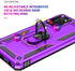 Samsung A02s Case with HD Screen Protector, Military-Grade Kickstand Holder, Shockproof Cover for Galaxy A02s, Purple