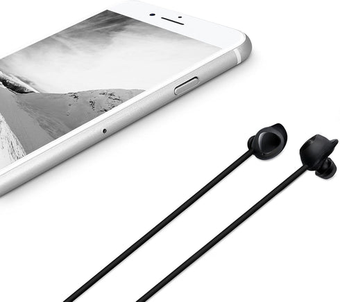 kwmobile Straps Compatible with Samsung Galaxy Buds/Buds Plus - 2X Silicone Holder for Wireless Earphones in Black/Red