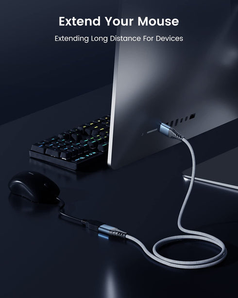 ANDTOBO USB Extension Cable 3.3ft, USB 3.0 Type A Male to Female Extender Cable, High-Speed Data Transfer 5Gbps for