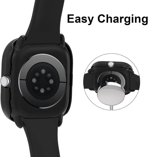 Screen Protector for Amazfit GTS 4 Mini Smartwatch, 2-Pack Hard PC Bumper Full Face Cover Protective Case Accessories for Amazfit GTS 4 Mini Men Women (Clear+Clear) by Rc-Z
