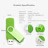 LEIZHAN Micro USB Flash Drive OTG Pen Drive 32GB for Samsung Galaxy S7, S7Edge, S6, S6 Edge (Green)