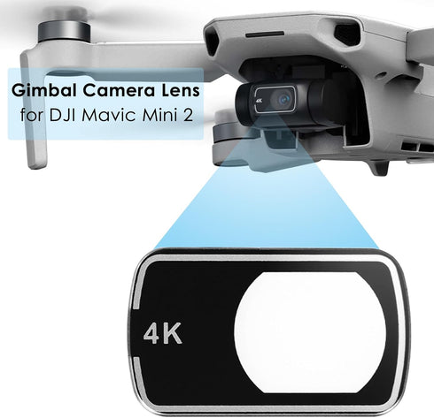 CAPART Lens Glass Replacement for DJI Mini 2 (DJI Mavic Mini 2), Gimbal Lens Screen Protector Tempered Glass, Repair