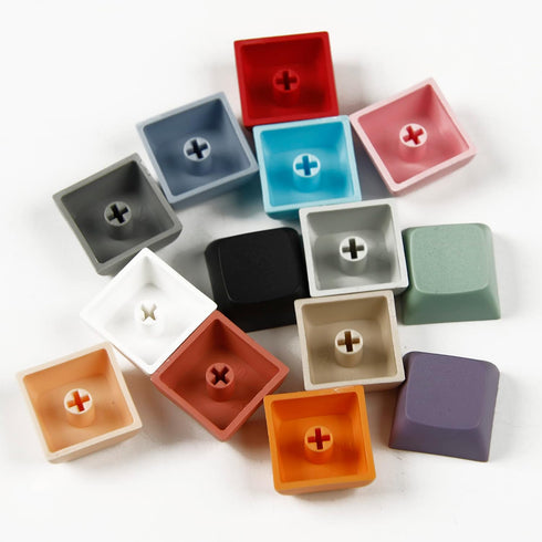 XDA Profile 1X Blank Keycaps - White Black Orange Red Gray Blue Beige 1u Keys for MX Mechanical Keyboard