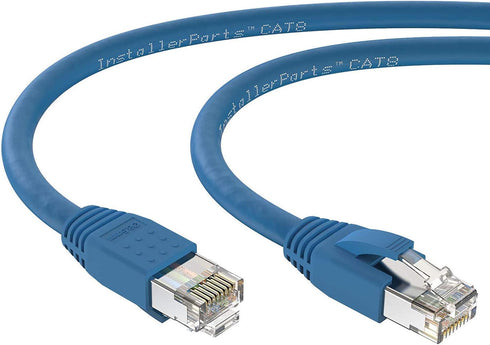 InstallerParts Ethernet Cable CAT8 3 FT - Blue - Professional Series 40Gigabit/Sec High Speed Internet Cable