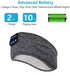 Wireless Bluetooth Sports Headband Headphones, Ultra-Thin HD Stereo for Sleeping, Workout, and Travel (Gray)