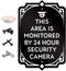Security Door Signs - Polite Surveillance Warning House Sign, Heavy-Duty Weather-Resistant with Easy Installation