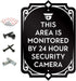 Security Door Signs - Polite Surveillance Warning House Sign, Heavy-Duty Weather-Resistant with Easy Installation