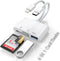 5-in-1 SD Card Reader for iPhone iPad, Lightning to USB Adapter, SD/TF Card USB 3.0 Viewer for iPhone iPad MacBook