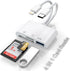 5-in-1 SD Card Reader for iPhone iPad, Lightning to USB Adapter, SD/TF Card USB 3.0 Viewer for iPhone iPad MacBook