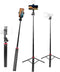 xik 81" Expandable Phone Selfie Stick Tripod for Golf Training, Portable Adjustable Light