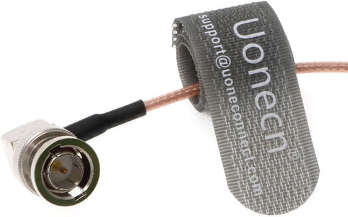Uonecn RG179 HD-SDI Cable BNC Male to Right Angle BNC Cable, 75ohm MegaFlex for Blackmagic Cameras 24''