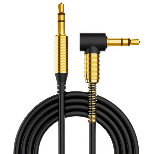 ULTRICS Aux Cord 9.8ft/3M, Right Angle Gold Plated 3.5mm Audio Cable, Hi-Fi Sound