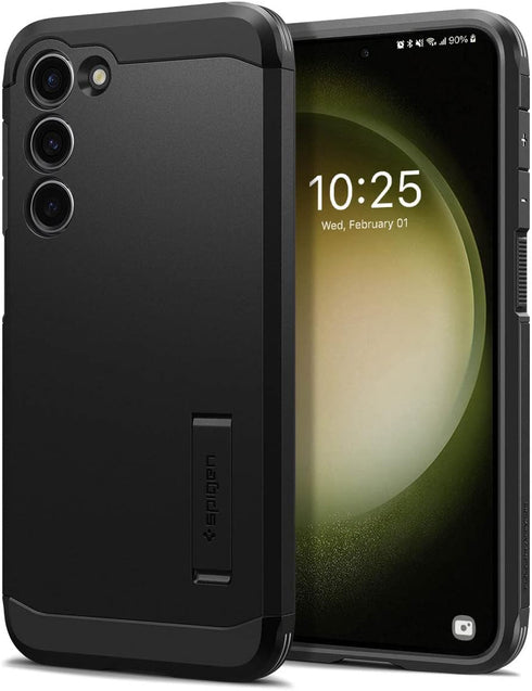 Galaxy S23 Case (2023) - Spigen Tough Armor in Black, built for ultimate protection and style.
