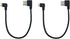 CERRXIAN 9Inch Micro USB Cable Combo - Left Angle Micro USB to USB 2.0 Type A Right Angle Male Data Sync Cable (Black,