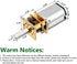 Hxchen 6V 500RPM N20 3mm DC Mini Metal Gearwheel Gear Motor Shaft for Robot Wheel DIY Toys