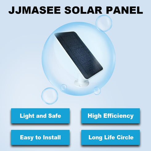 JJMASEE Solar Panel Charger for Arlo Pro 4, Pro 5S 2K, Ultra 2, Pro 4 XL, Ultra 2 XL, Pro 3 Camera with 13FT