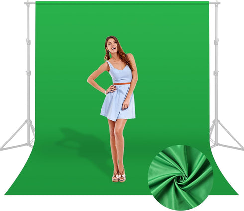 UTEBIT 5x6.5ft Green Screen Backdrop, Photography Backdrop Chroma Key Small Greenscreen Sheet Background