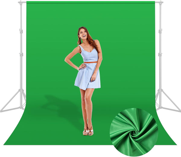 UTEBIT 5x6.5ft Green Screen Backdrop, Photography Backdrop Chroma Key Small Greenscreen Sheet Background