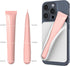 DOB SECHS Silicone Lip Holder for Cell Phone Lipstick Lip Glaze Phone Case Back Stick On Holder for iPhone and Android Phones, Grey