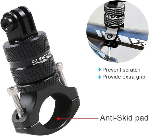 SUREWO Bike Mount for GoPro Hero 12/11/10/9/8/7/6/5 Black, Aluminum Handlebar Mount for Action Cameras