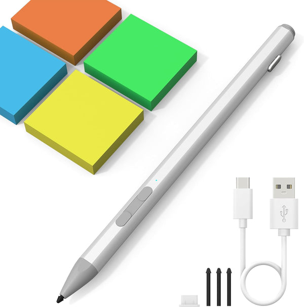Surface Pen Stylus for Microsoft Surface Pro 11/10/X/9/8/7/7+/6/5/4/3, Palm Rejection, 4096 Pressure, Magnetic,