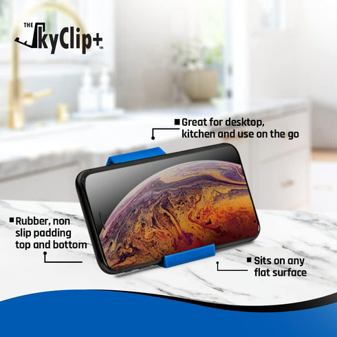 SkyClip+ Phone & Tablet Holder for Air Travel - Inflight Mount & Stand for iPhone, Android, Kindle, Tablets.