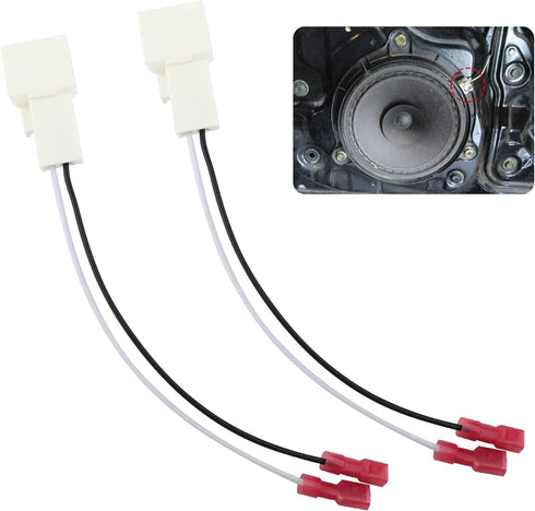 2PCS Car Speaker Adapter Harness for Front+Rear Door Speakers, Premium Connector Compatible with Toyota Subaru