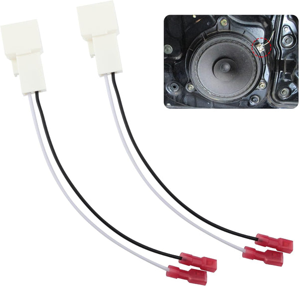 2PCS Car Speaker Adapter Harness for Front+Rear Door Speakers, Premium Connector Compatible with Toyota Subaru