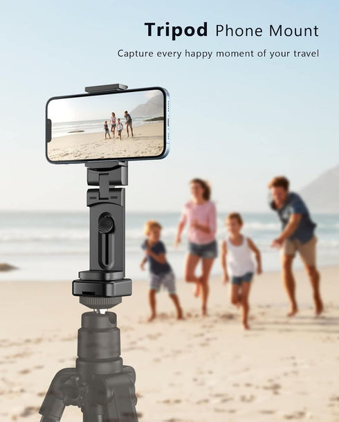 MiiKARE Tripod Phone Mount with 1/4" Screw Hole, Travel Accessory for Airplane Phone Holder