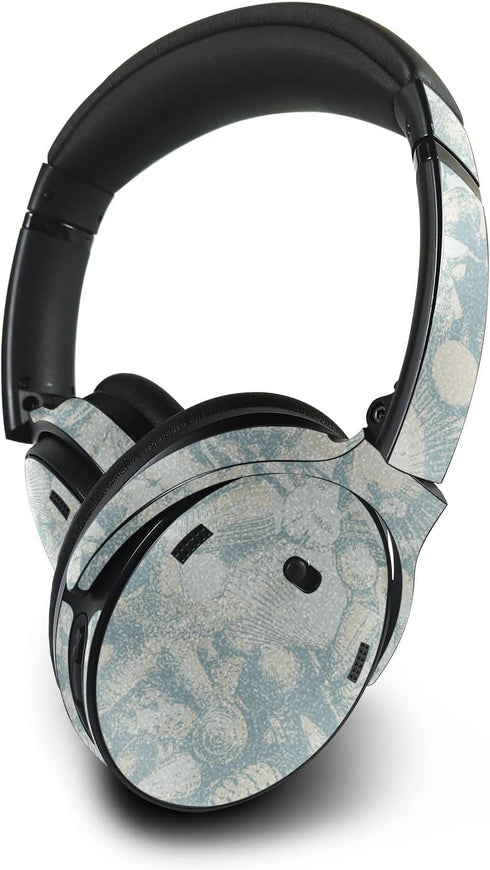 MightySkins Glossy Glitter Skin - Blue Seashells for Bose QuietComfort 45 Headphones | Durable, Protective