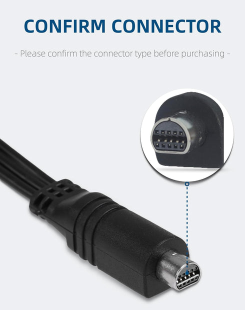 VMC-15FS 10Pin 3RCA DCR-SR40 DCR-HC20 HDR-CX7 HDR-FX7 DCR-DVD301/305/308 3.9ft AV A/V Audio Video Cable Replacement AV