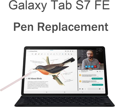 2 Pack Mystic Pink Galaxy Tab S7 FE S Pen Replacement Stylus Pen for Samsung Galaxy Tab S7, Tab S7 FE SM-T730, SM-T733,