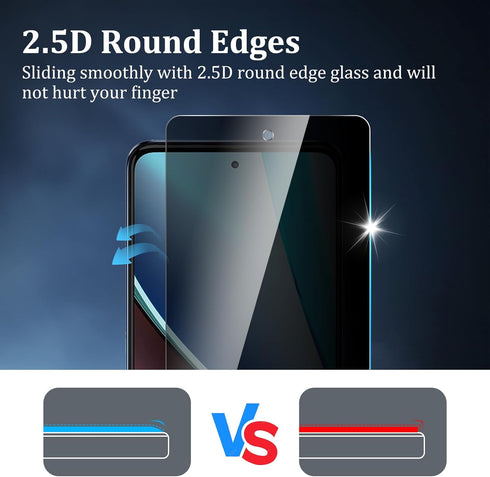 2 Pack Screen Protector for Motorola Moto G Stylus 2023 5G + 2 Pack Camera Lens Protector, Anti-Spy Tempered Glass Film.