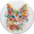 Floral Flower Cat PopSockets Standard PopGrip