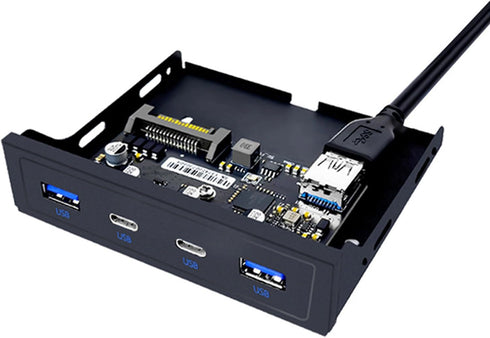MEIBAOGE Multiports USB3.2 Front Panel USB Expansion Adapter for Desktops, 3.5" Soft Drives
