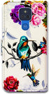Case for Moto G Play 2021, Hummingbird in Flowers Leather Flip Phone Case Wallet Cover with Card Slot