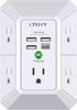 Wall Charger Surge Protector, QINLIANF 5 Outlet Extender with 4 USB Charging Ports for Home Travel Office
