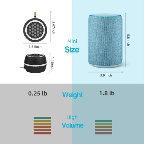Mini Portable 3W Speaker, Mobile Phone Line-in Speaker with 3.5mm AUX Audio Interface for Tablet/Computer
