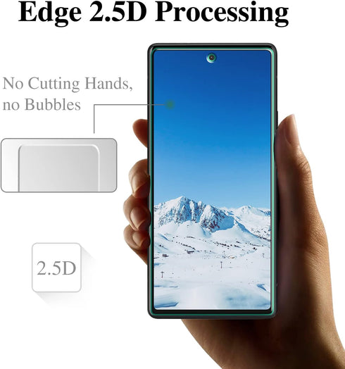 Pokolan Tempered Glass Screen Protector for Google Pixel 7 - 9H Hardness, Bubble Free, Easy Install, 3-Pack, Case