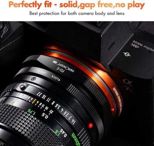 K&F Concept FD to E Mount Lens Adapter for Canon FD FL Mount Lens to E NEX Mount Cameras, Compatible with Sony