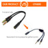 Maeline Headphone Splitter Adapter, 3.5mm Mic Cable for Computer, Headset 3.5mm Female to Dual Male